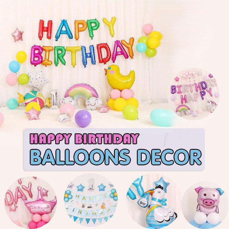 Unicorn and Rainbow Birthday Balloon Set