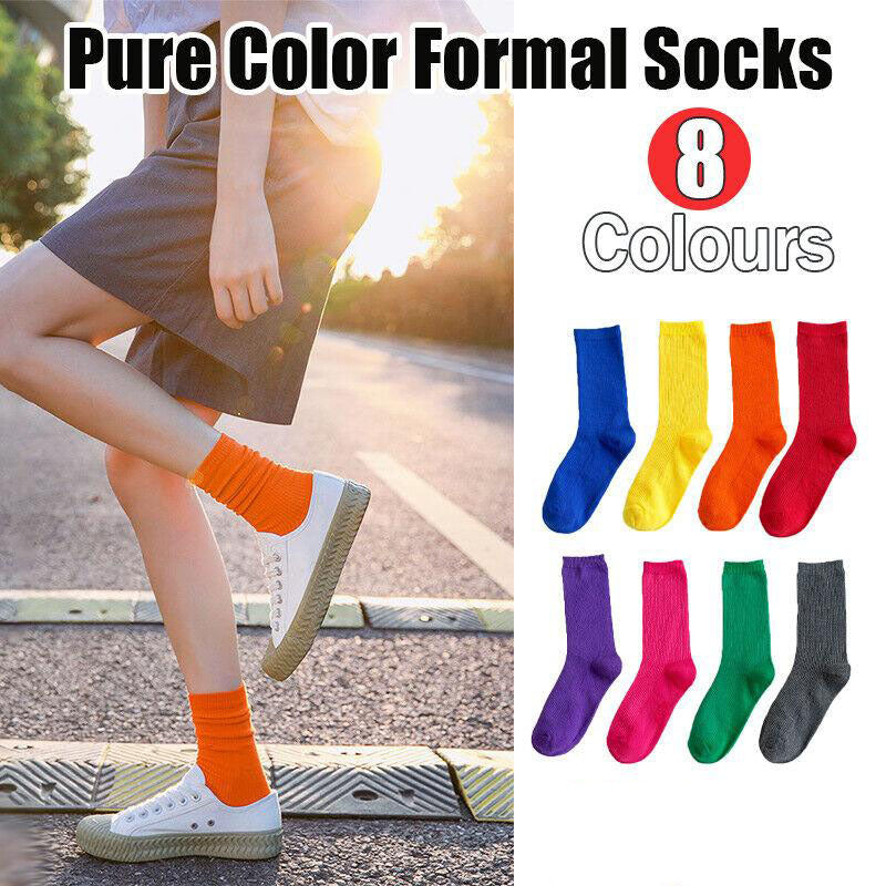 Classic Solid Color Dress Socks