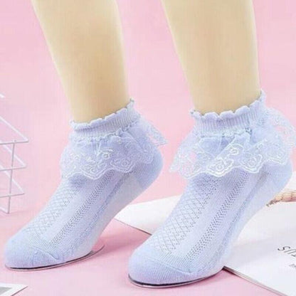 Chic Lace-Trimmed Princess Short Socks