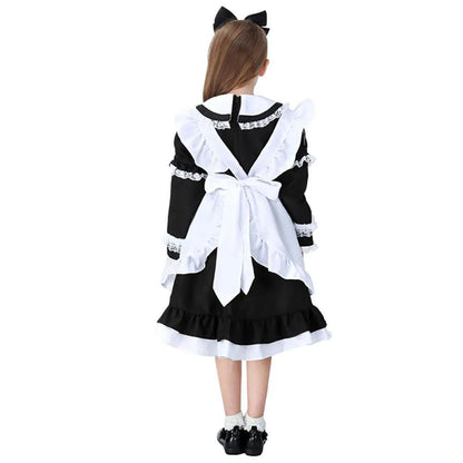 Fairy Tales Fantasy Wonderland Blue Maid Halloween Costume Princess Dress Cosplay Girls Costume