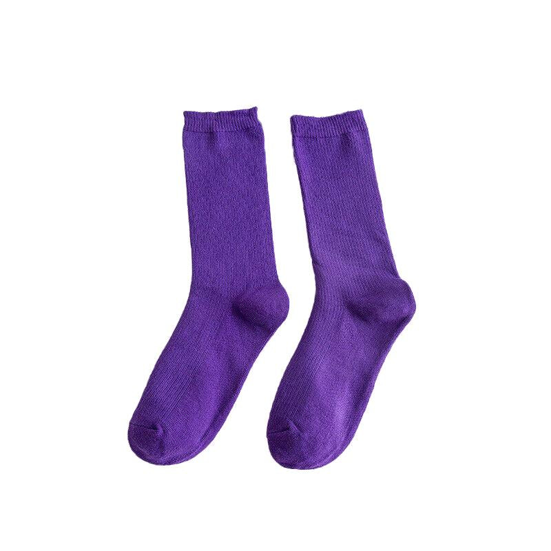 Classic Solid Color Dress Socks