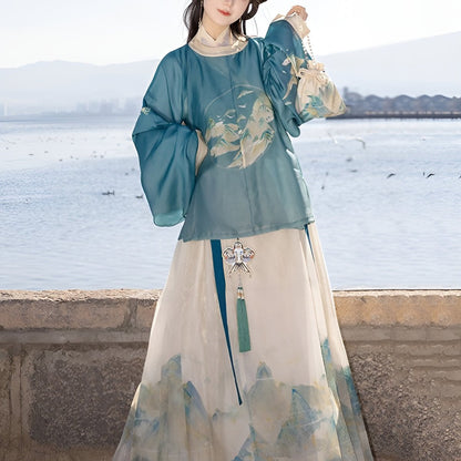 ‘’Azure Mountain Whisper” Ming Style Hanfu