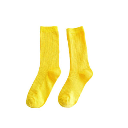 Classic Solid Color Dress Socks