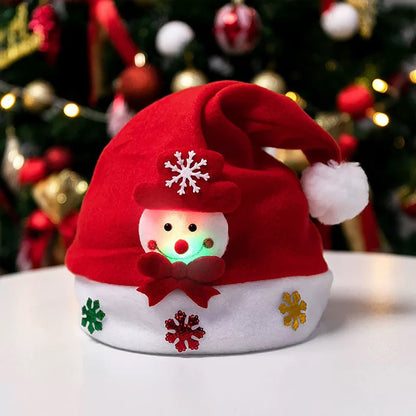 Festive Snowman LED Christmas Hats