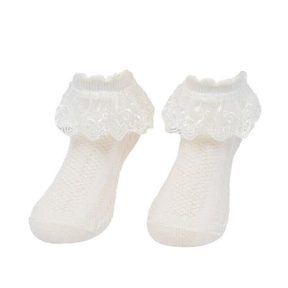 Chic Lace-Trimmed Princess Short Socks