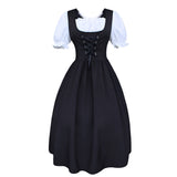 Authentic Bavarian Style Classic Black Dirndl Dress