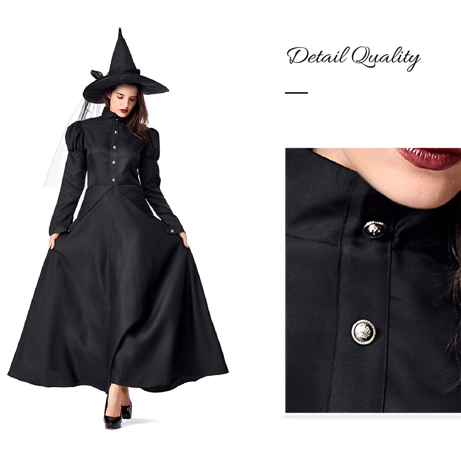 Wizard Of Oz Halloween Costume Stage Performance Adult Cosplay Black Witch Witch Play Parent-Child Costume - Aimall