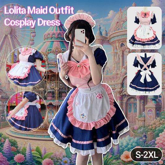 Cafe Maid Dress Lolita Princess Dress Small Dress Women Cosplay Party