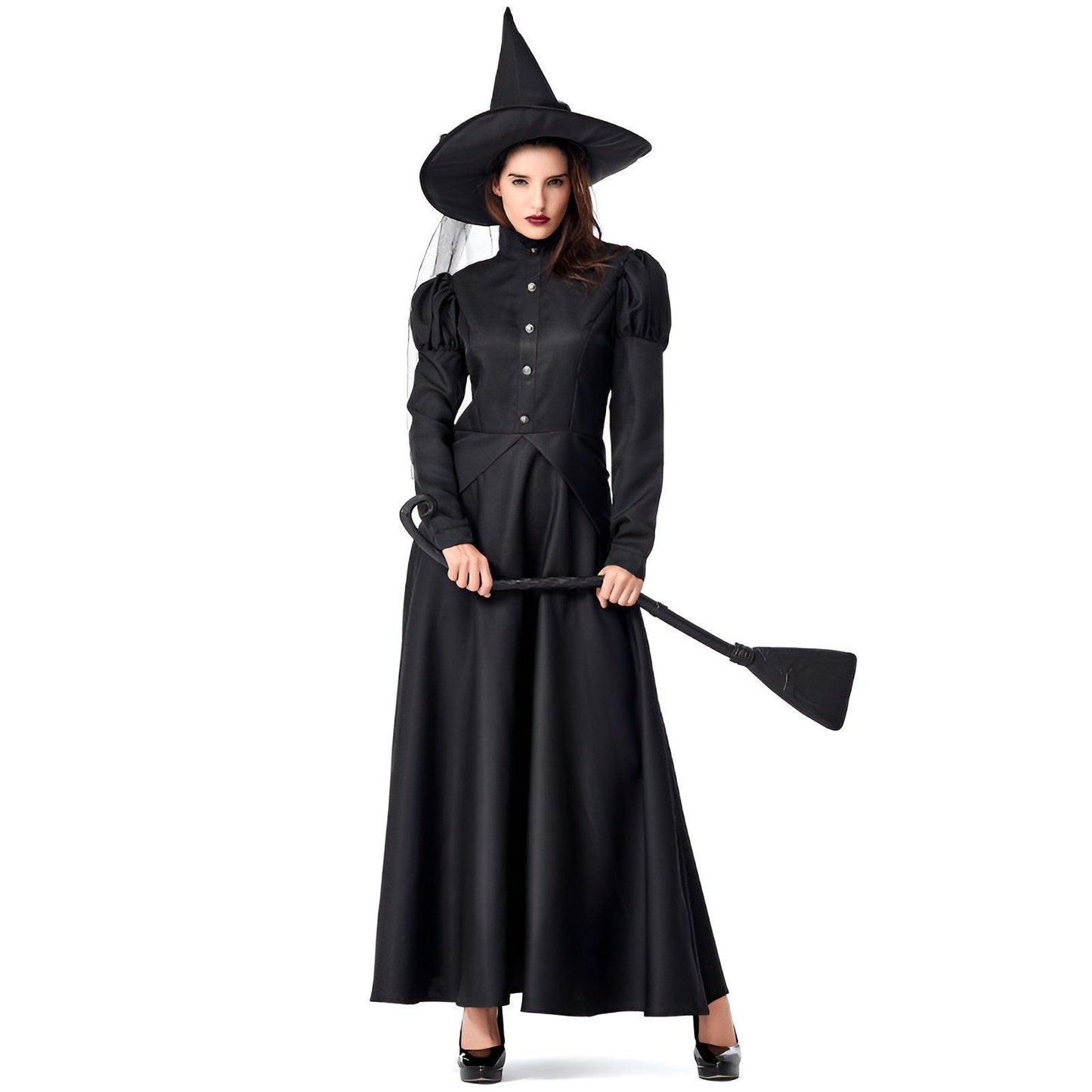 Wizard Of Oz Halloween Costume Stage Performance Adult Cosplay Black Witch Witch Play Parent-Child Costume - Aimall