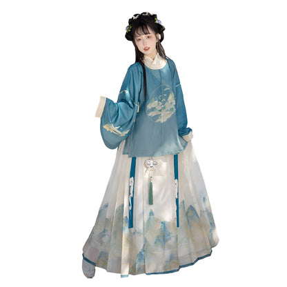 ‘’Azure Mountain Whisper” Ming Style Hanfu