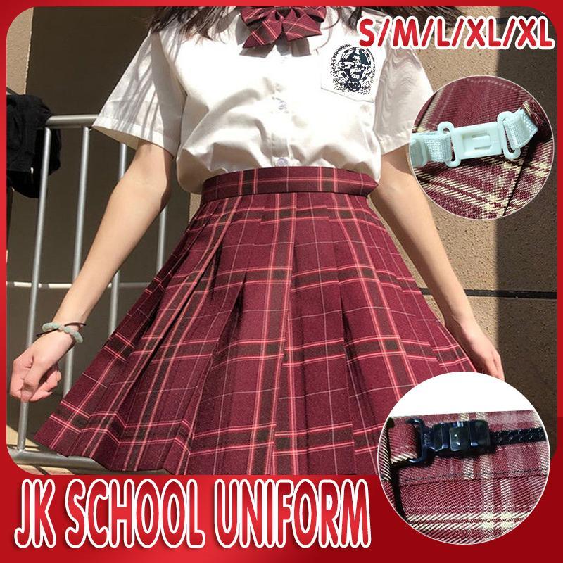 Womens Retro Tartan Pleated Mini Skirt Ladies High Waist Plaid Print Short Skirt - Aimall