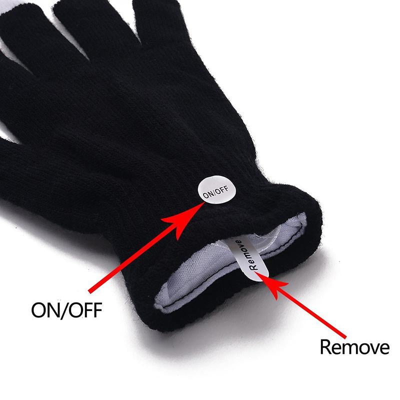 LED Light-Up Black Gloves