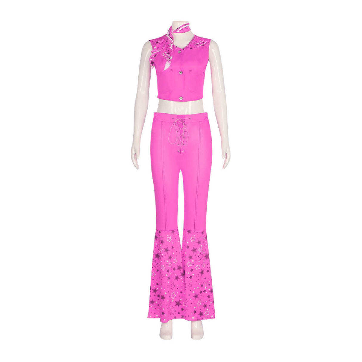 Barbie Movie Inspired Pink Flare Cosplay Outfit