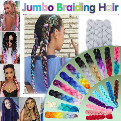 Colorful Ombre Jumbo Box Braids Wig