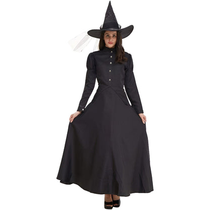 Wizard Of Oz Halloween Costume Stage Performance Adult Cosplay Black Witch Witch Play Parent-Child Costume - Aimall