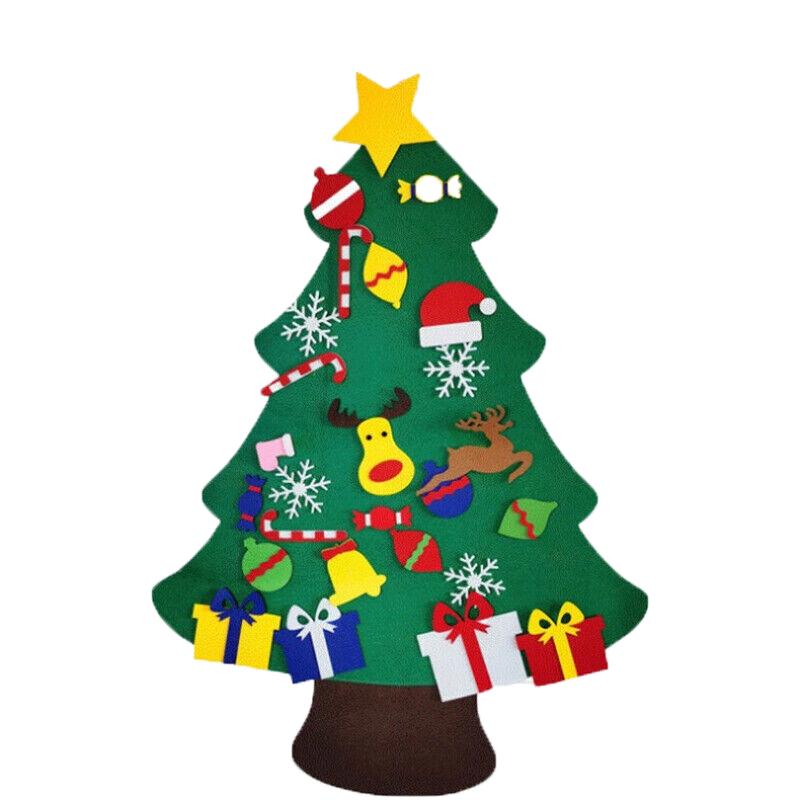 Interactive Felt Christmas Tree Set with Ornaments