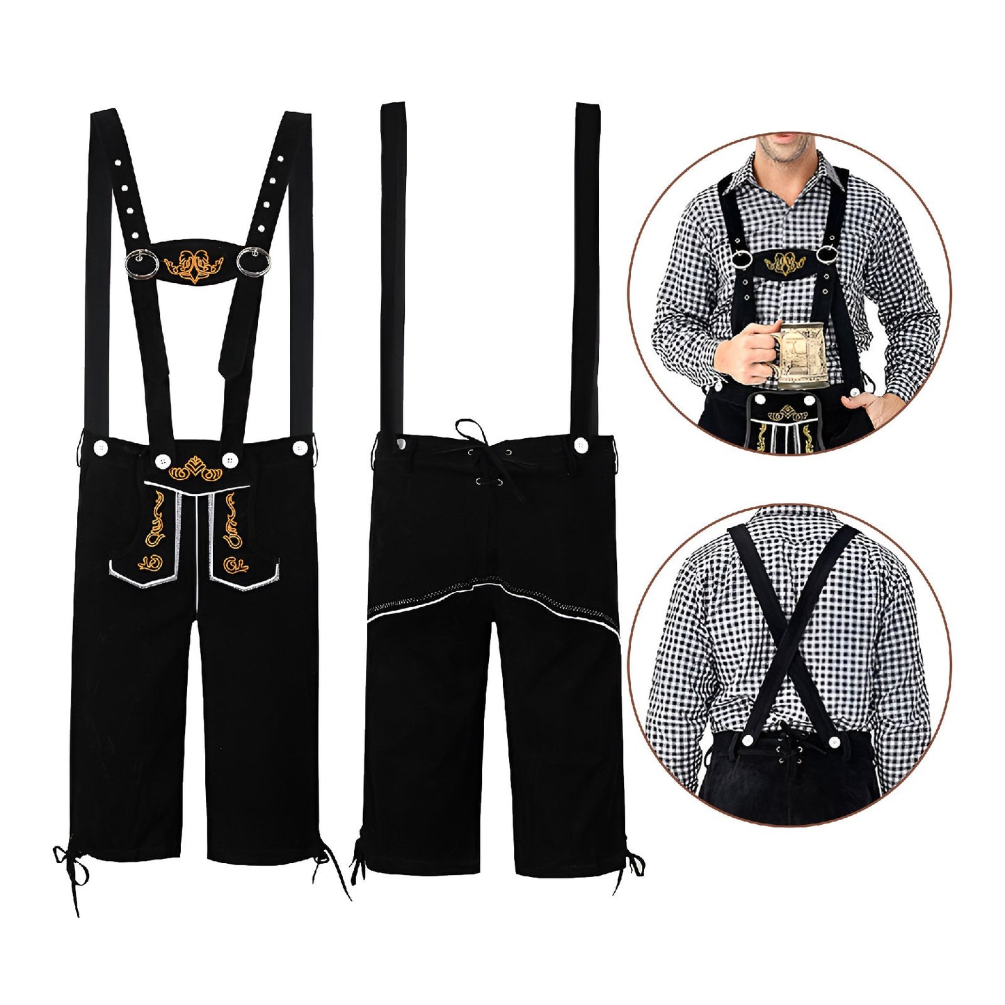 Traditional Bavarian Oktoberfest Lederhosen Outfit