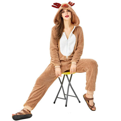 Adult Reindeer Onesie Cosplay Costume