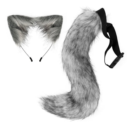 Halloween Cos Simulation Fox Plush Tail Hair Band Headdress