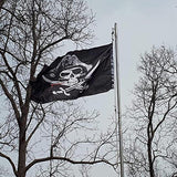 Skull & Crossbones Sabres Swords Jolly Roger Pirate Flag Party Banner Decoration - Aimall