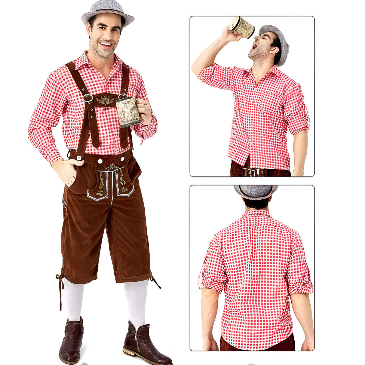 Traditional Bavarian Oktoberfest Lederhosen Outfit