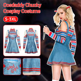 Child's Play Chucky Cosplay Costume Women Halloween Outfit