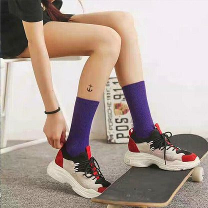 Classic Solid Color Dress Socks