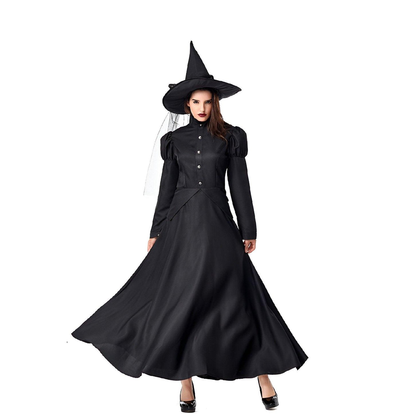 Wizard Of Oz Halloween Costume Stage Performance Adult Cosplay Black Witch Witch Play Parent-Child Costume - Aimall