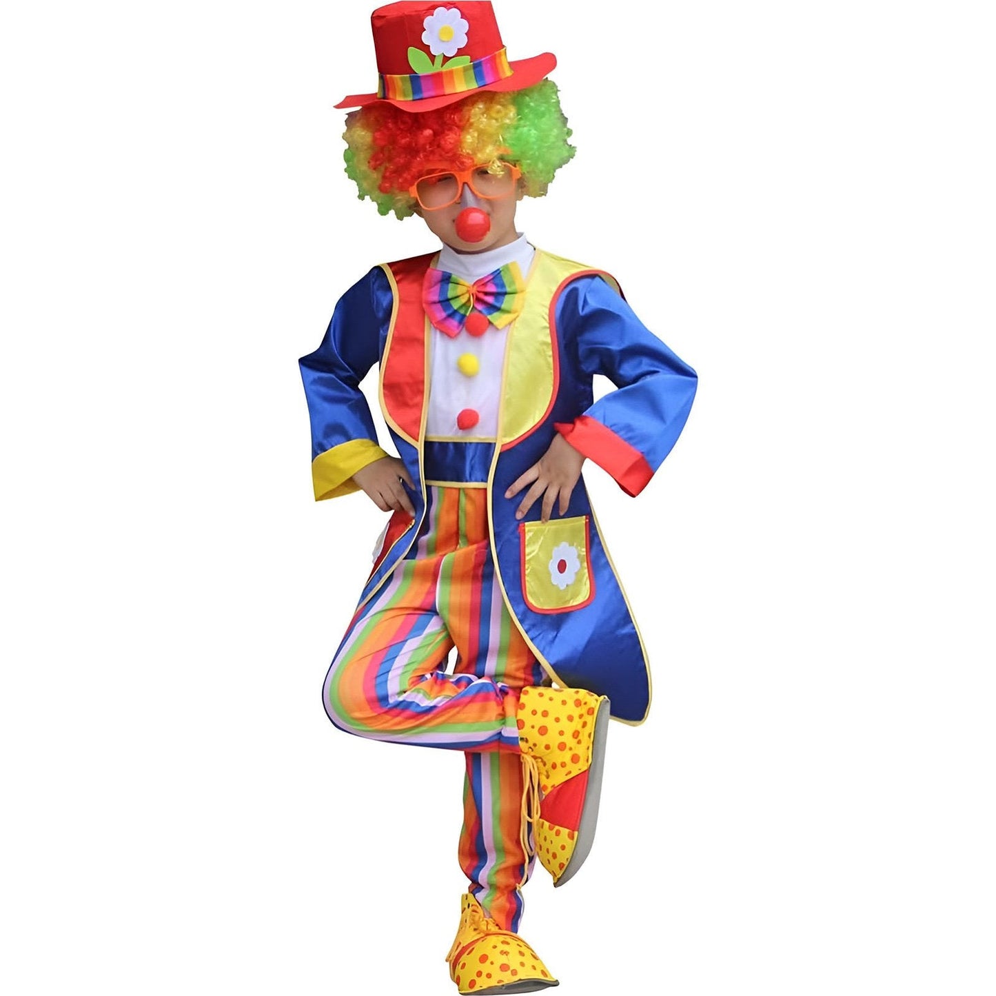 Halloween Boy Girl Circus Clown Costume Suit Cosplay Masquerade Magic