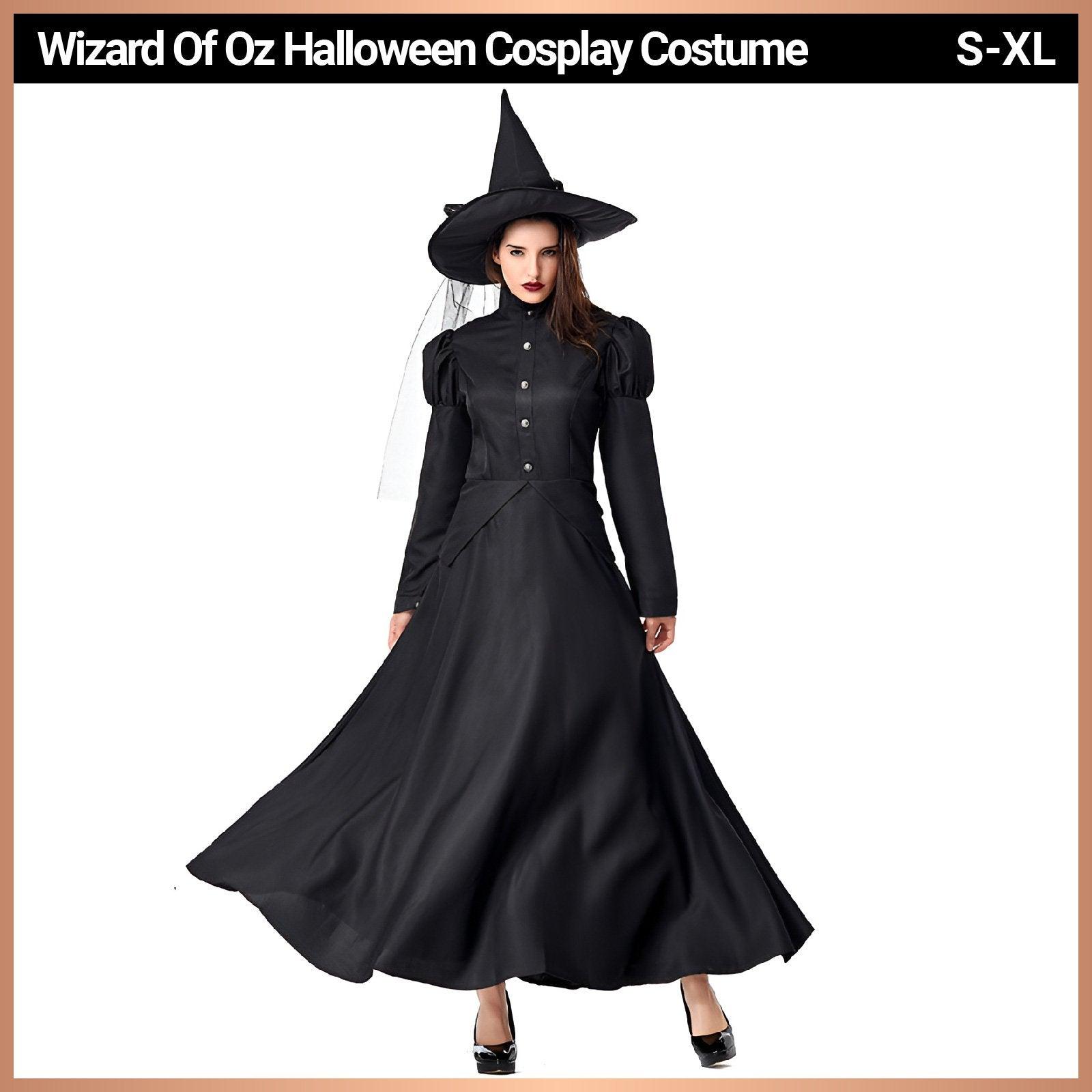 Wizard Of Oz Halloween Costume Stage Performance Adult Cosplay Black Witch Witch Play Parent-Child Costume - Aimall