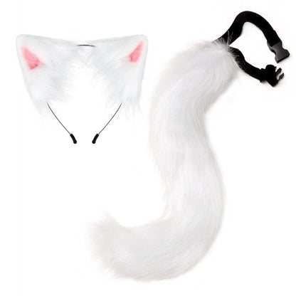 Halloween Cos Simulation Fox Plush Tail Hair Band Headdress