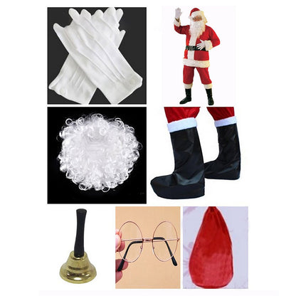 Santa Costumes - Deluxe Santa Claus Costume 11-Piece Set