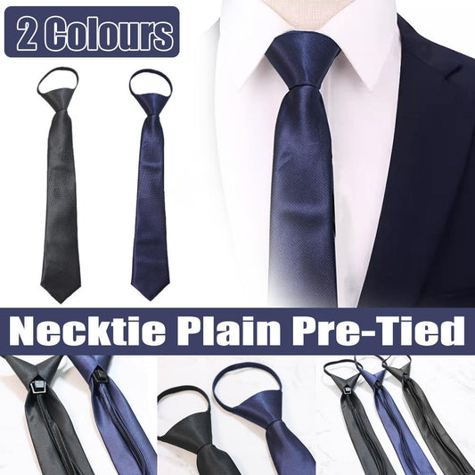 Students' Formal School Uniforms Knot-free Ties Black Plaid Jk Zipper Ties Rope Belts - Aimall