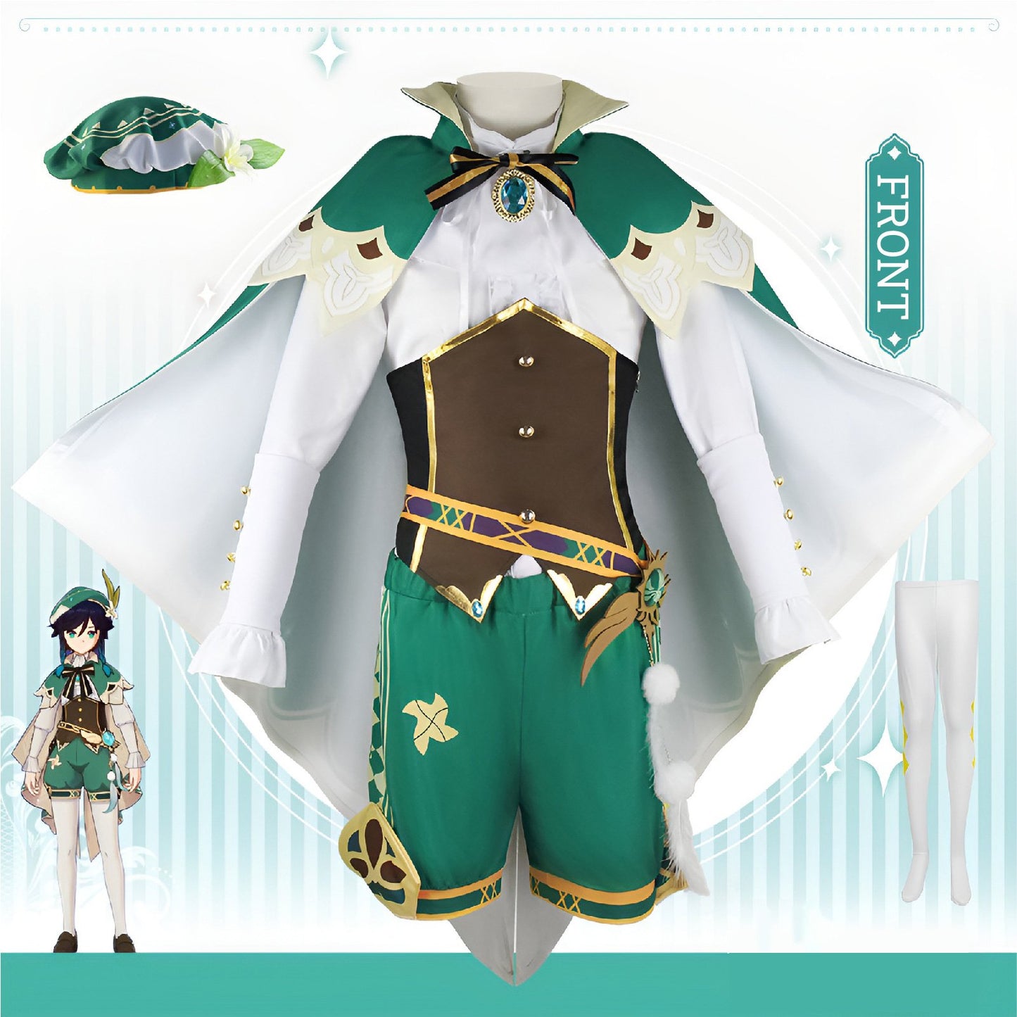 Genshin Impact Venti Cosplay Costume