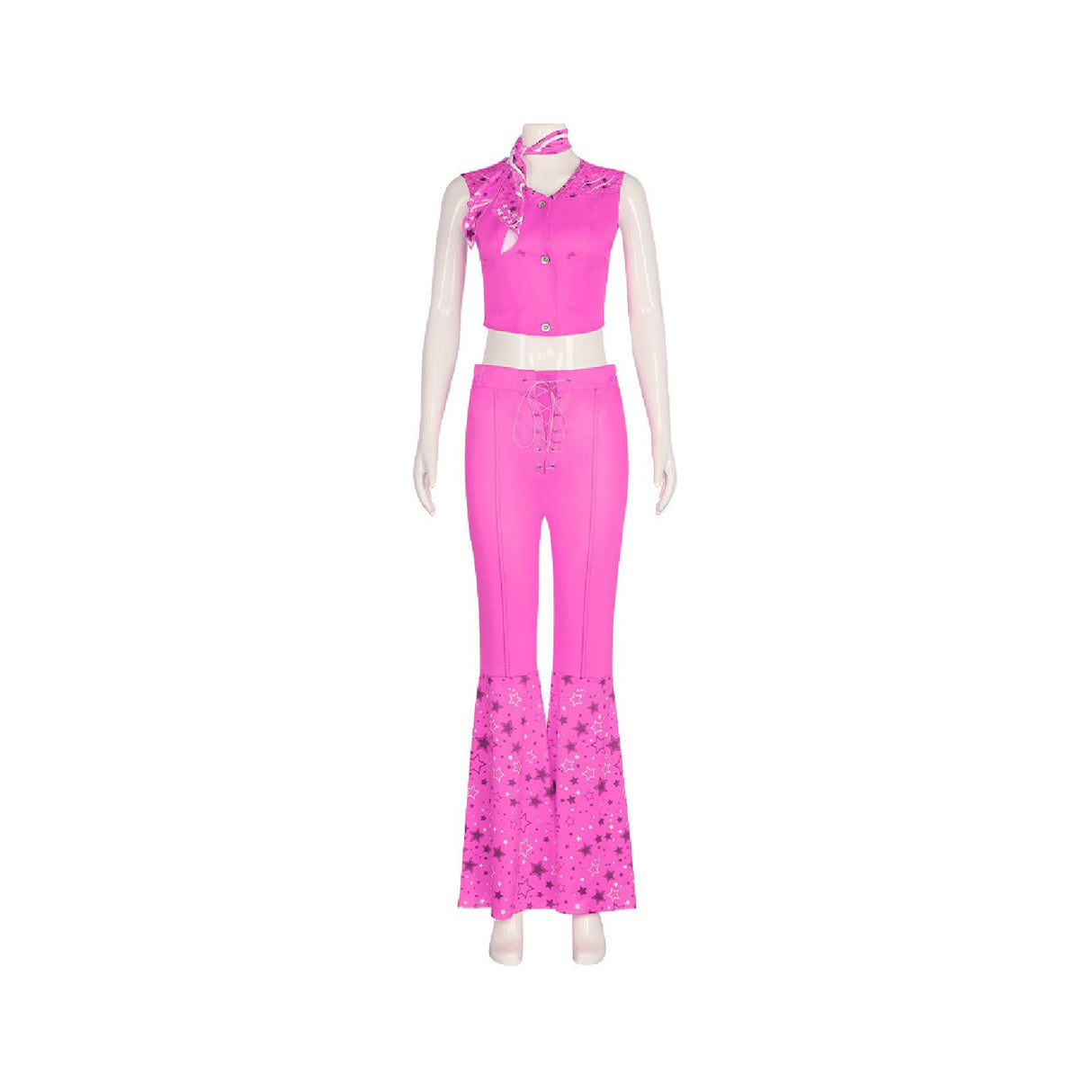 Barbie Movie Inspired Pink Flare Cosplay Outfit