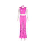 Barbie Movie Inspired Pink Flare Cosplay Outfit