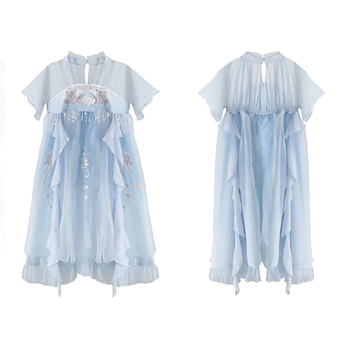 Girls Blue Hanfu Dress