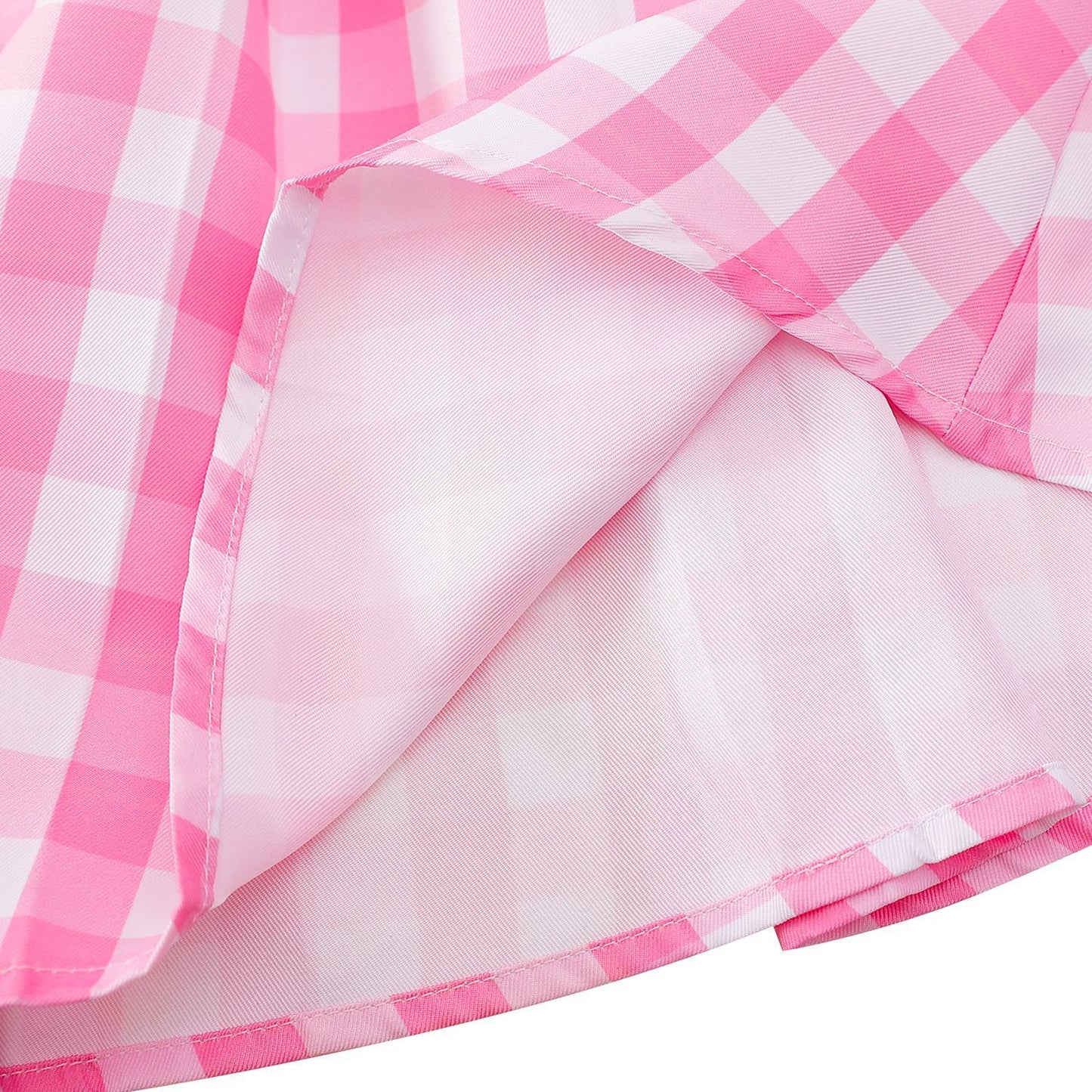 Barbie Cosplay Kid's Pink Gingham Summer Dress Set