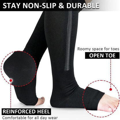 Premium Zip-Up Compression Socks