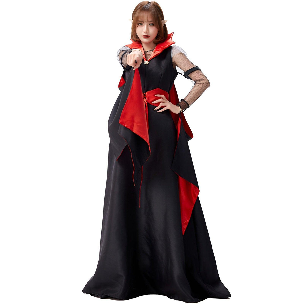 Halloween Costume Queen Dress Ampire Costume Vampire Bat Night Bar Devil Costume - Aimall