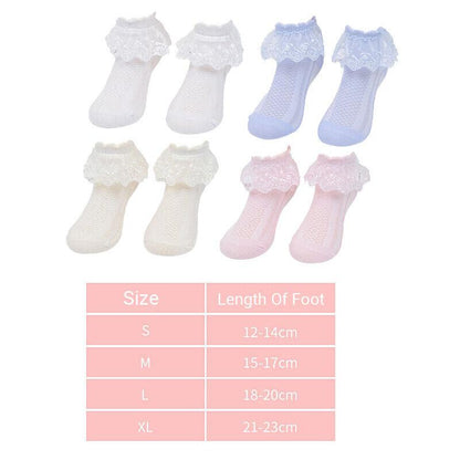 Chic Lace-Trimmed Princess Short Socks