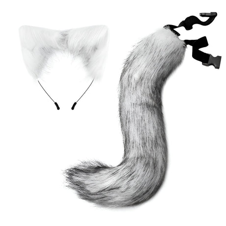 Cat Ear Headband and Fluffy Tail Cosplay Set