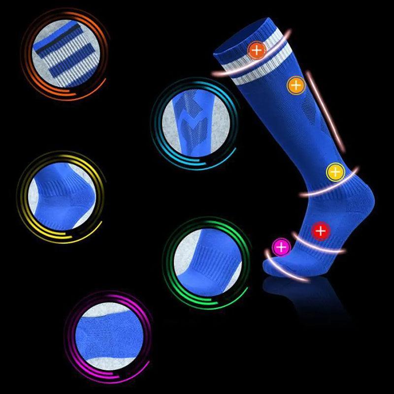 Multicolor Unisex Sports Compression Tube Socks