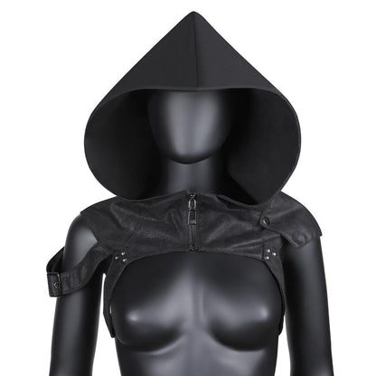 Steampunk Hooded Gothic Shoulder Cape Harness