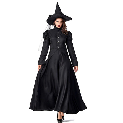 Wizard Of Oz Halloween Costume Stage Performance Adult Cosplay Black Witch Witch Play Parent-Child Costume - Aimall