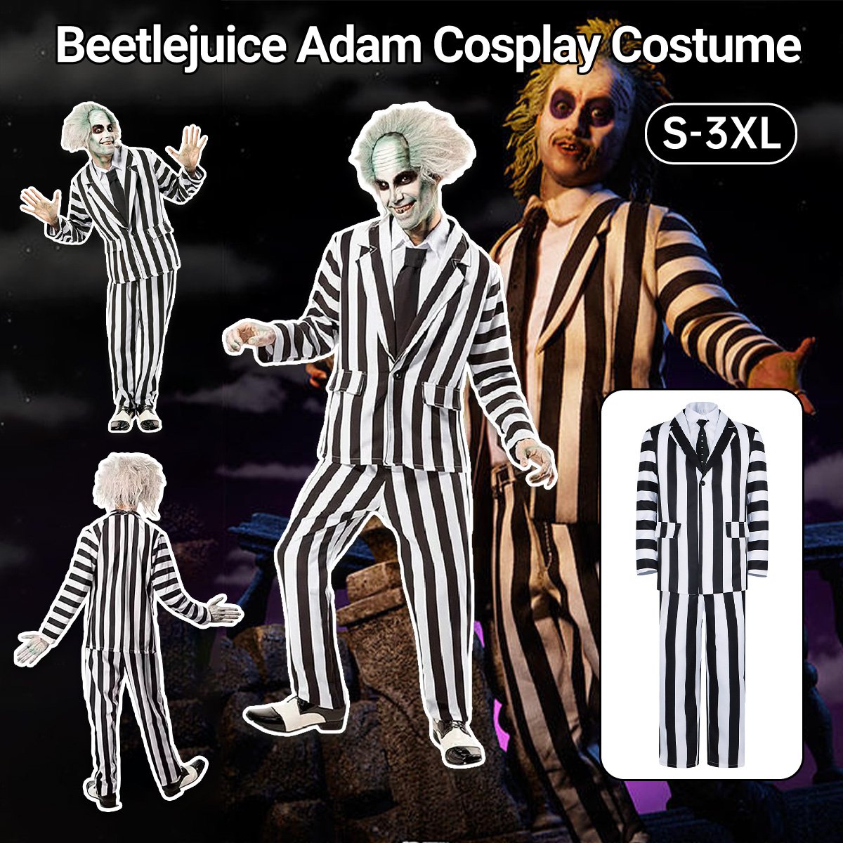 Beetlejuice Adam Cosplay Costume