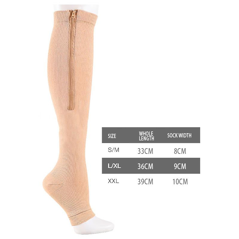 Premium Zip-Up Compression Socks