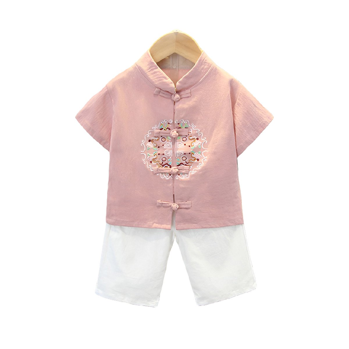 Boys Short Sleeve Hanfu Shorts Two Piece Set