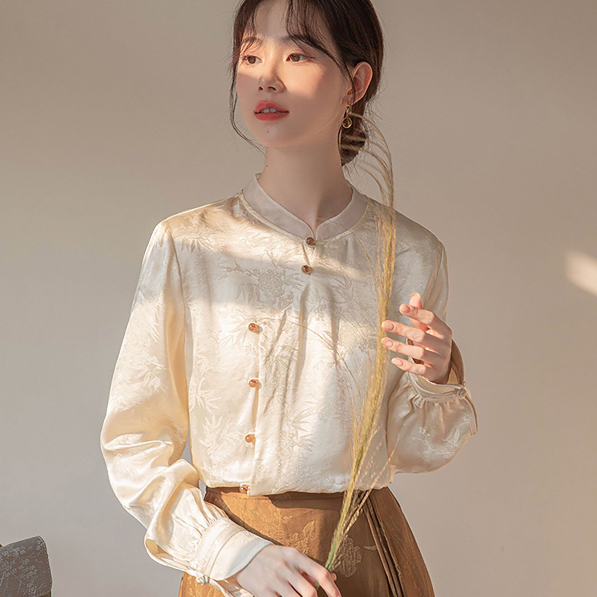 Ivory Long-Sleeved Shirt