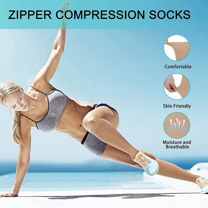 Premium Zip-Up Compression Socks